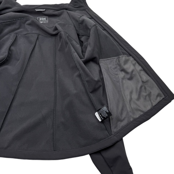 Helly Hansen HH Gray Script Full Zip Pleated Soft Shell Tech Jacket - Picture 10 of 14